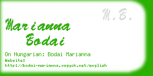 marianna bodai business card